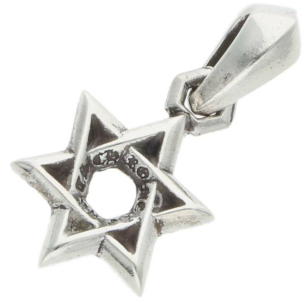 ネックレスクロムハーツ  STAR OF DAVID CHARM/スターオブダビデチャーム シルバーネックレストップ メンズ