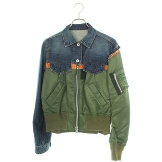 4新品 sacai レディース 再構築 デニムジャケット MA-1 ブルゾン