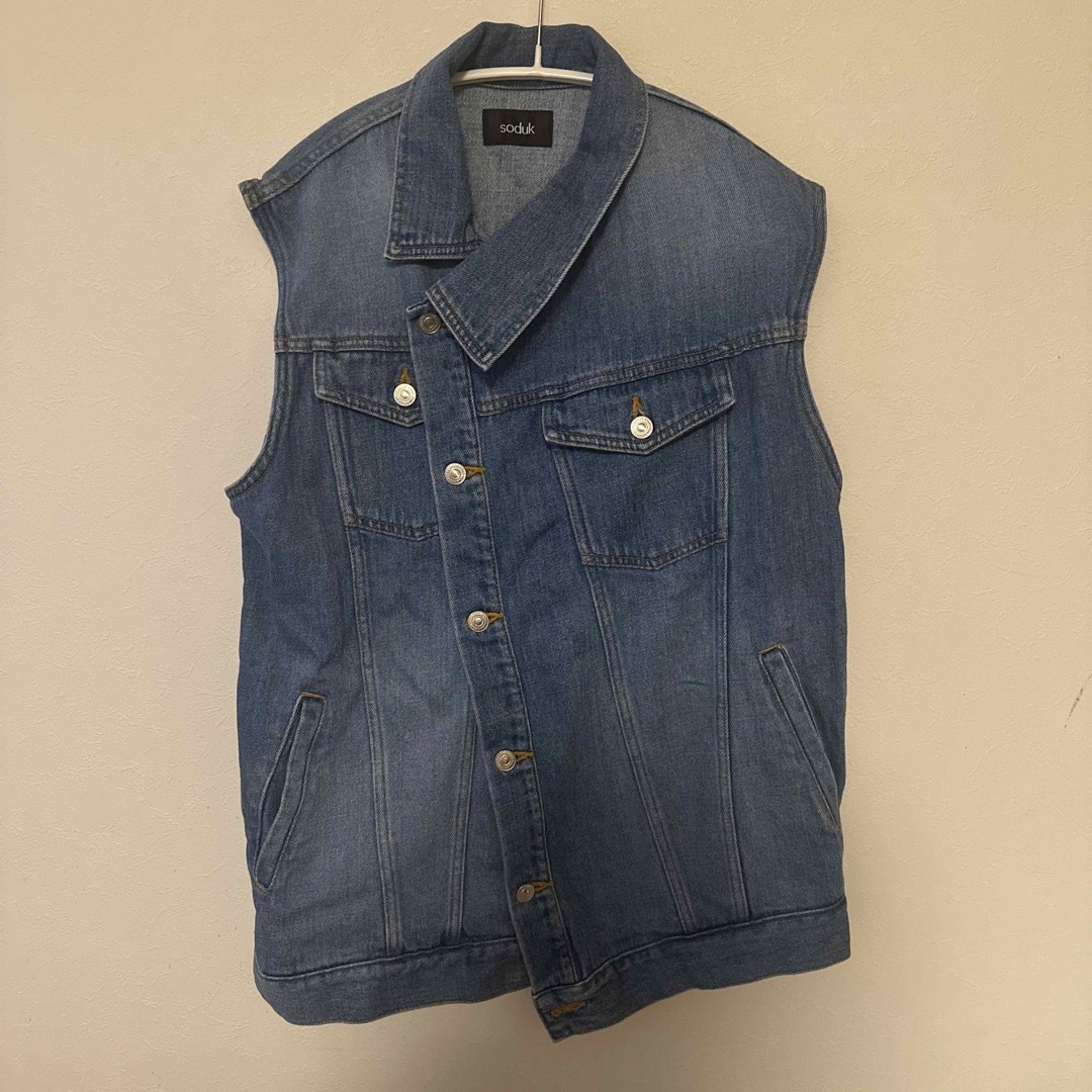 soduk スドーク　overlap denim vest デニム ジレ ベスト