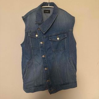 soduk スドーク　overlap denim vest デニム ジレ ベスト(ベスト/ジレ)