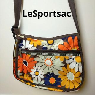 レスポートサック(LeSportsac)のLeSportsac レスポートサック　ショルダーバッグ　花柄　マーガレット　茶(ショルダーバッグ)