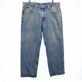 カーハート(carhartt)のカーハート ロゴワッペン テーパード デニムパンツ W38 ブルー Carhartt ジーンズ メンズ 【中古】  【231026】(ワークパンツ/カーゴパンツ)