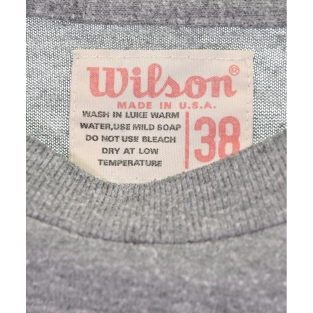 wilson(ウィルソン)のWilson ウィルソン Tシャツ・カットソー 38(M位) グレー 【古着】【中古】 メンズのトップス(Tシャツ/カットソー(半袖/袖なし))の商品写真