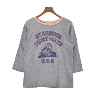 TYRIAN PURPLE Tシャツ・カットソー M グレーxピンク 【古着】【中古】(Tシャツ/カットソー(半袖/袖なし))