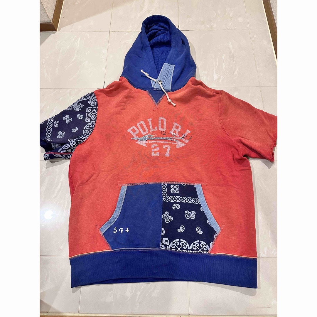 POLO RALPH LAUREN パッチワーク半袖パーカー | フリマアプリ ラクマ