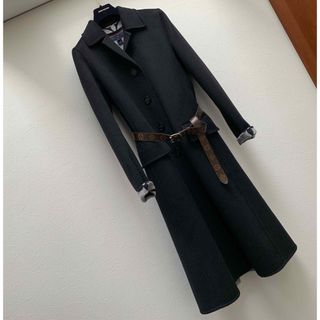 ルイヴィトン コート モノグラム シルク レディースサイズ38 LOUIS VUITTON アウター 服 黒