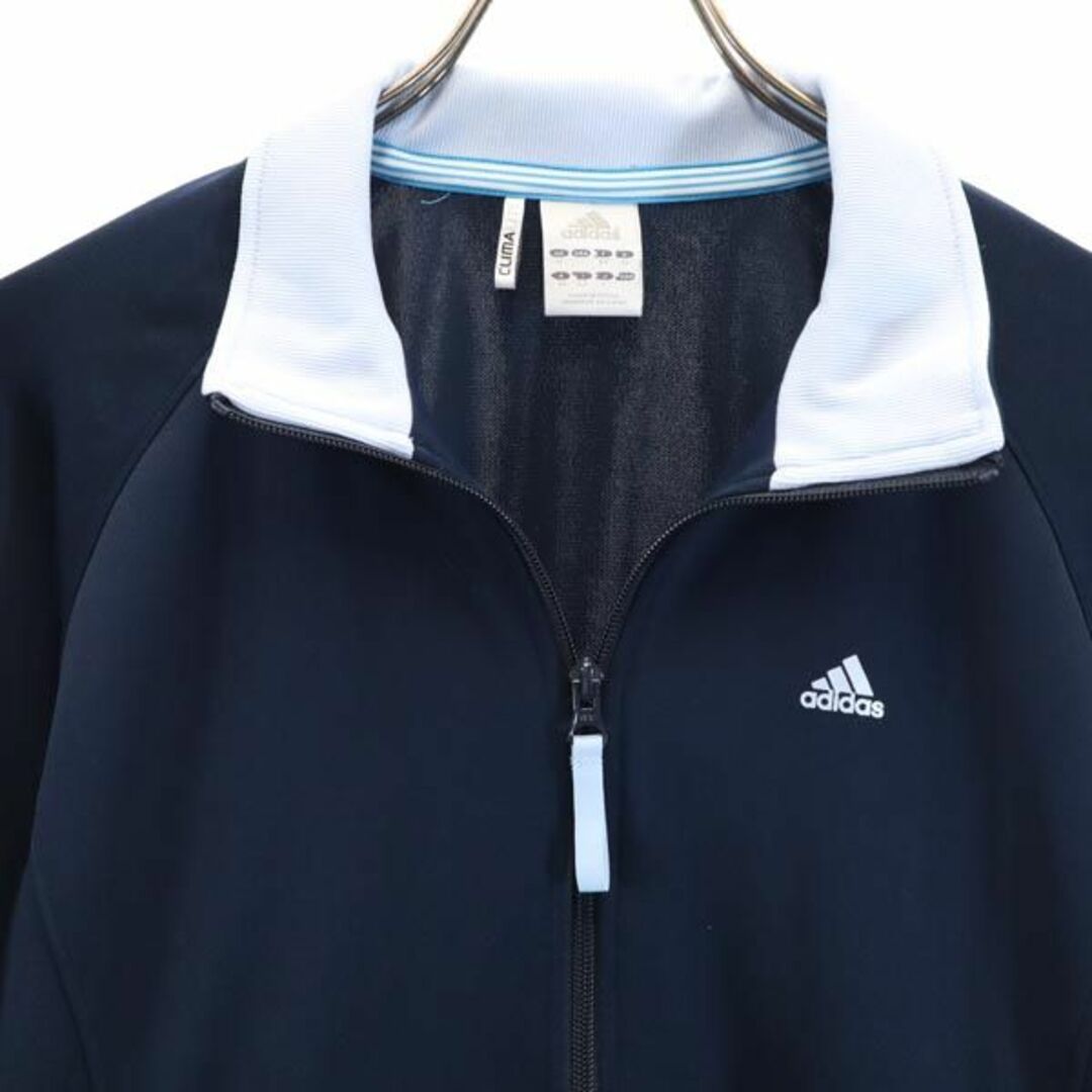 アディダス スポーツ プリント ジャージ 上下セットアップ L ネイビー adidas トラックジャケット ロングパンツ ロゴ レディース   【231026】 3