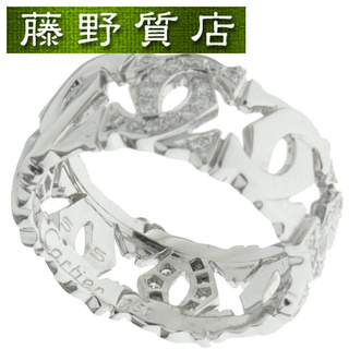 カルティエ(Cartier)の(美品）カルティエ CARTIER アントルラセ ダイヤ リング 2C 指輪 K18 WG × ダイヤ  #55 証明書 9079(リング(指輪))