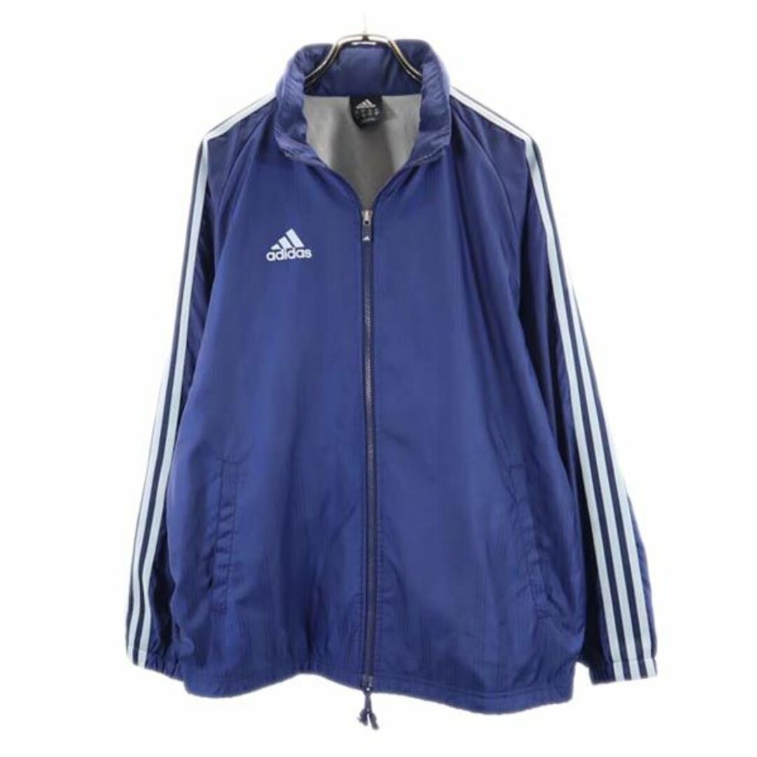 adidas(アディダス)のアディダス ウインドブレーカー 上下 セットアップ M ブルー adidas ジャケット ロング パンツ 裏起毛 ウエストゴム メンズ 【中古】  【231026】 メンズのジャケット/アウター(その他)の商品写真