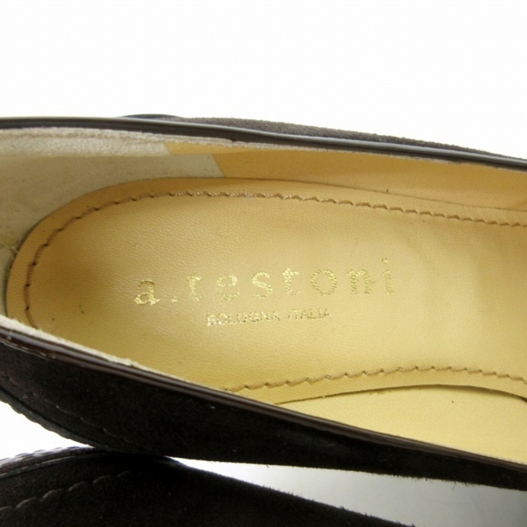 a.testoni(アテストーニ)のア・テストーニ パンプス ハイヒール レザー型押し 切替 スエード 34 1/2 レディースの靴/シューズ(ハイヒール/パンプス)の商品写真