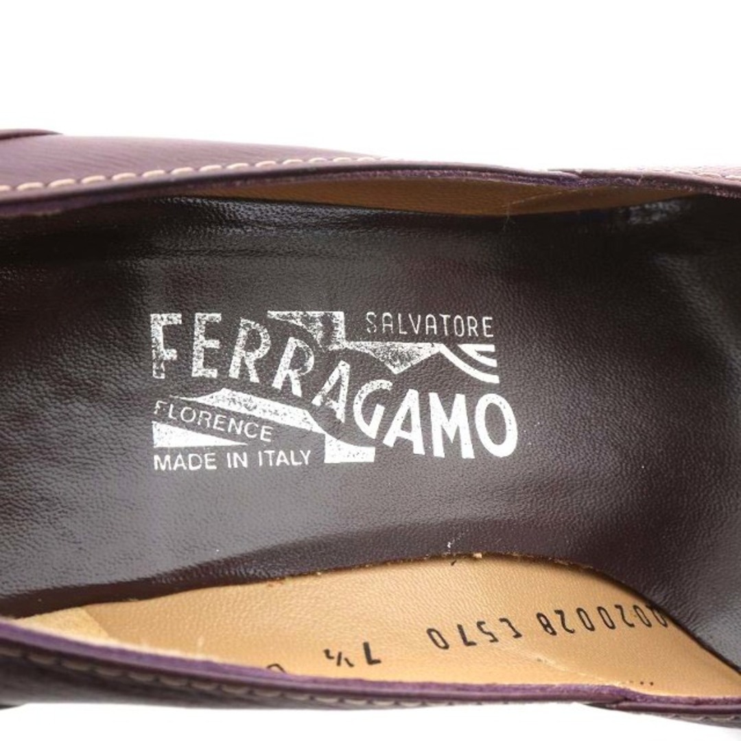 Salvatore Ferragamo(サルヴァトーレフェラガモ)のサルヴァトーレフェラガモ パンプス ヒール 7.5 25.0cm 紫 レディースの靴/シューズ(ハイヒール/パンプス)の商品写真