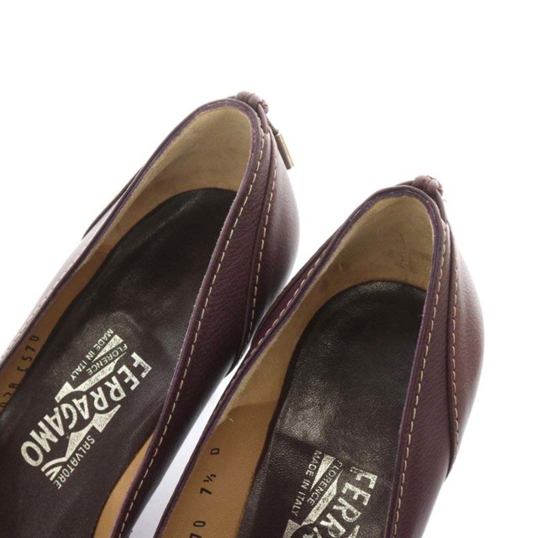 Salvatore Ferragamo(サルヴァトーレフェラガモ)のサルヴァトーレフェラガモ パンプス ヒール 7.5 25.0cm 紫 レディースの靴/シューズ(ハイヒール/パンプス)の商品写真