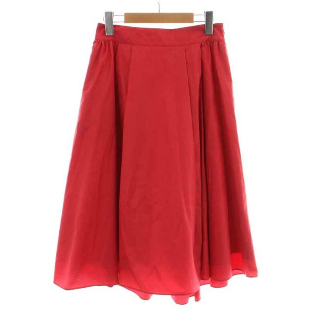 TOCCA(トッカ)のトッカ SUNSHINE スカート フレアスカート ひざ丈 タック 4 L 赤 レディースのスカート(ひざ丈スカート)の商品写真