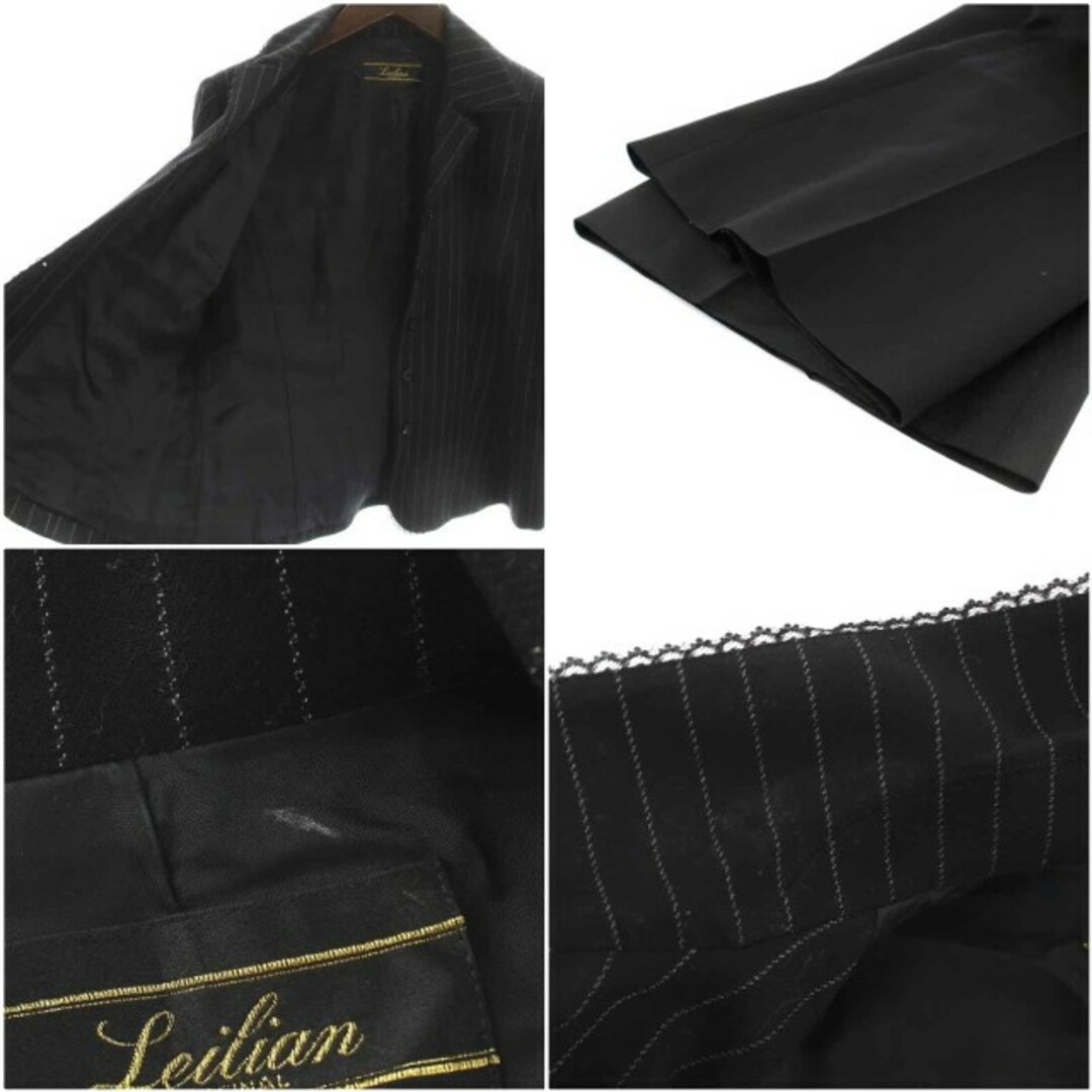 レリアン　スカート　ジャケット　スーツ　上下セット　セットアップ　黒　ブラック