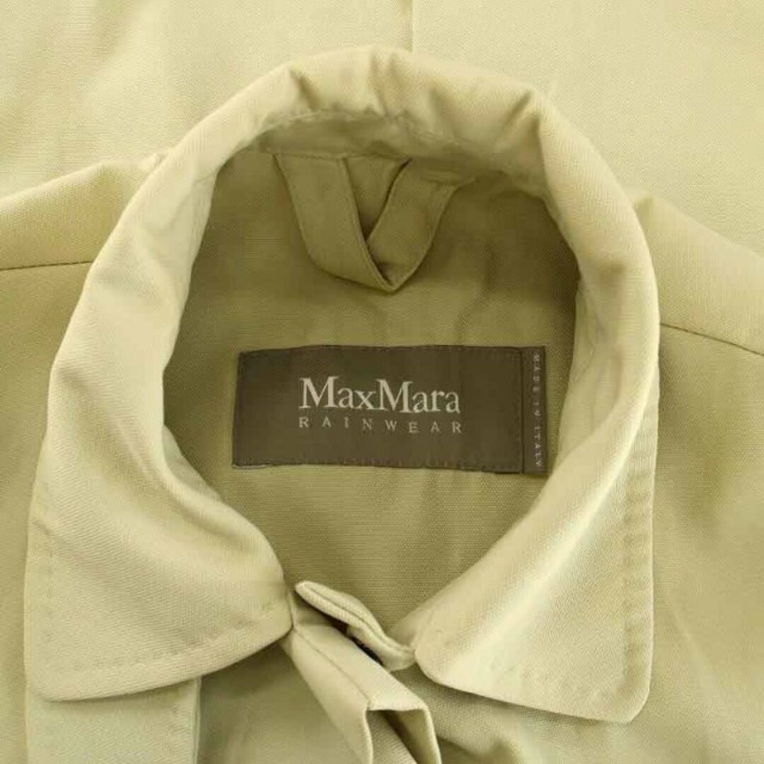 Max Mara(マックスマーラ)のマックスマーラ レインウェア レインコート ステンカラーコート 38 S 黄色 レディースのファッション小物(レインコート)の商品写真