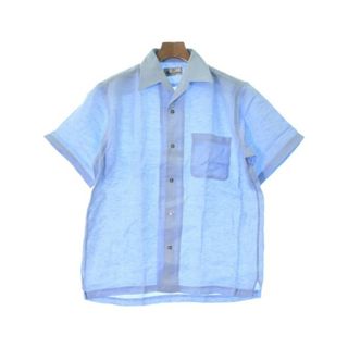 アクアスキュータム(AQUA SCUTUM)のAQUASCUTUM アクアスキュータム カジュアルシャツ M 水色 【古着】【中古】(シャツ)