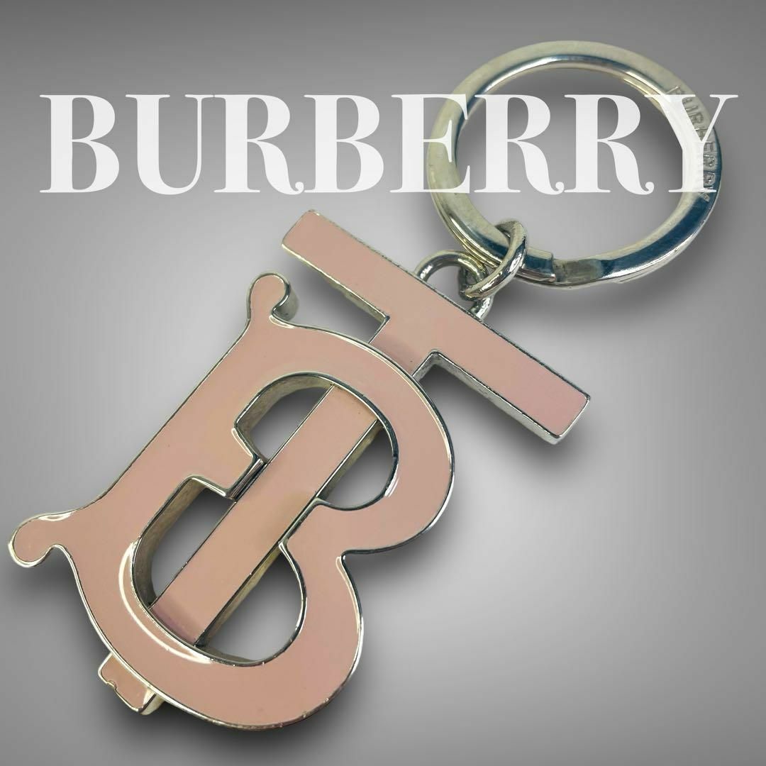 BURBERRY - 【極美品】バーバリー キーホルダー TBモノグラム ロゴ刻印