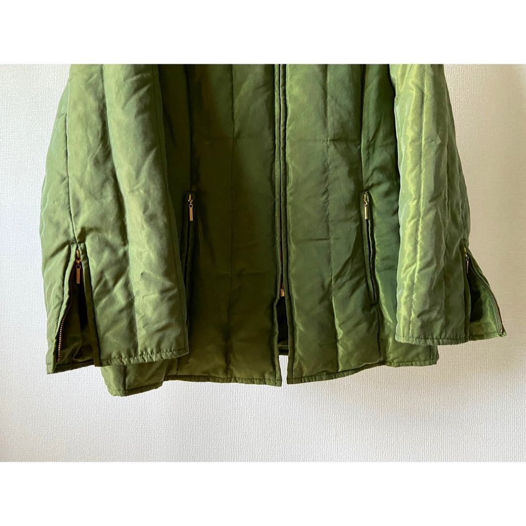 vintage 00s " 玉虫色 " オリーブグリーン 羽毛 ダウンジャケット レディースのジャケット/アウター(ダウンジャケット)の商品写真