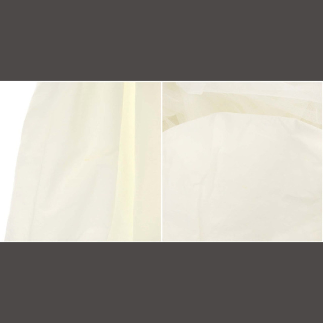 tiara(ティアラ)のティアラ Tiara リバーシブルチュールスカート フレア ひざ丈 3 白 レディースのスカート(ひざ丈スカート)の商品写真