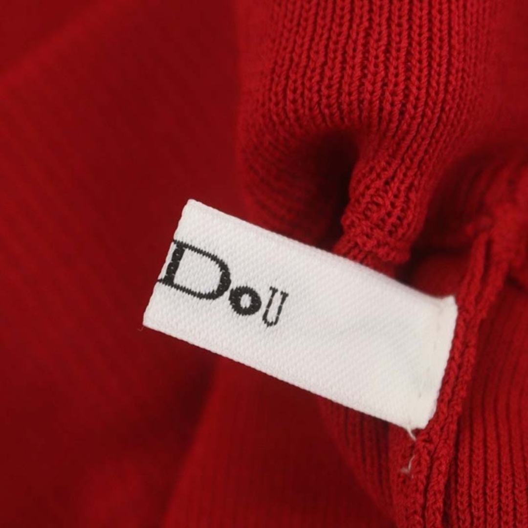 DouDou(ドゥドゥ)のドゥドゥ DOUDOU 22SS ニットタイトスカート ロング スリット F 赤 レディースのスカート(ロングスカート)の商品写真
