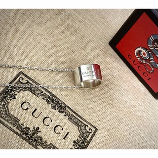 グッチ(Gucci)のグッチ ロゴ GUCCIリング ネックレス／ペンダント(リングサイズ/12)(ネックレス)