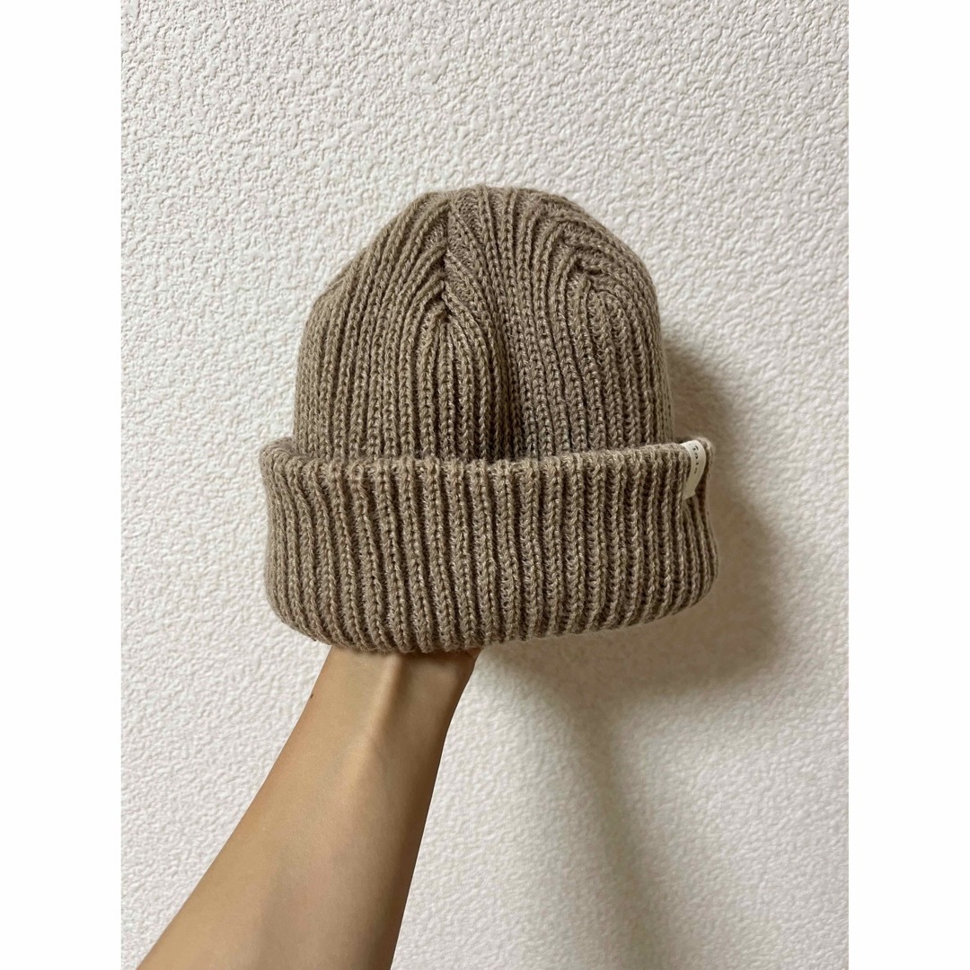 thelala knit beanie*deep beige キッズ/ベビー/マタニティのこども用ファッション小物(帽子)の商品写真