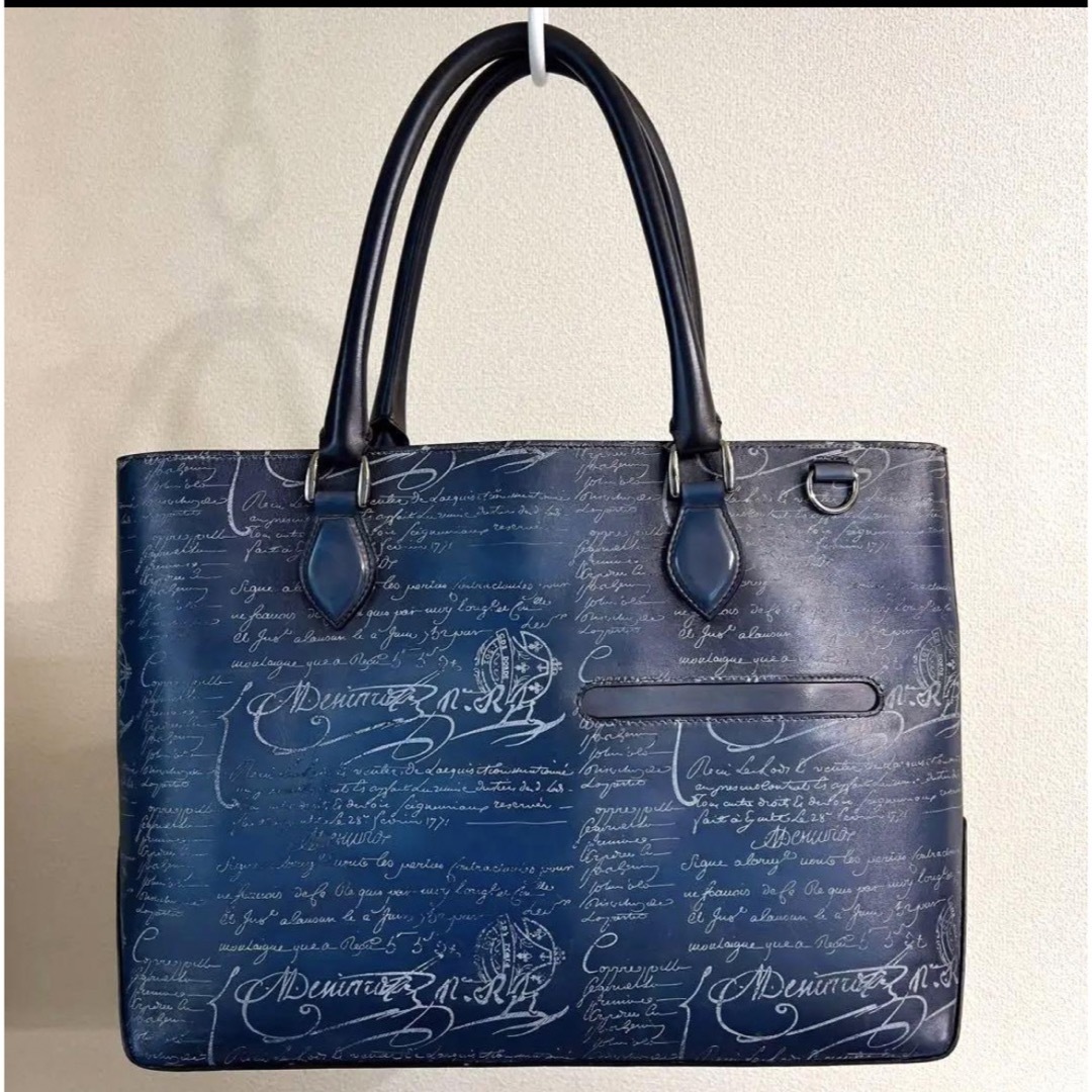 BERLUTI Toujours Silver Scritto Tote Bag