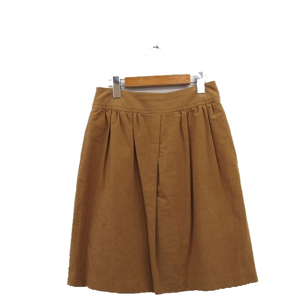 スイヴィ SUIVI ギャザー スカート ミニ コットン シンプル 34 レディースのスカート(ミニスカート)の商品写真