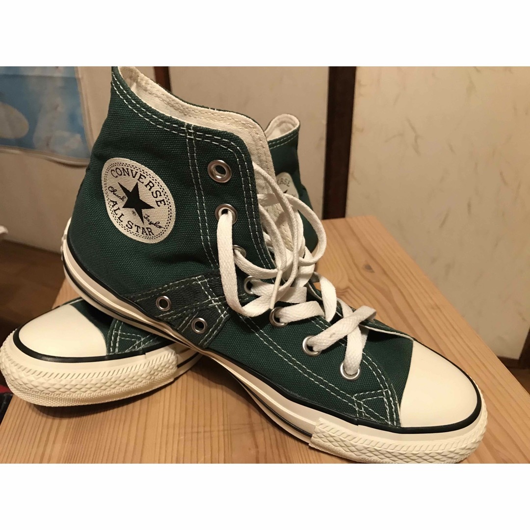 CONVERSE(コンバース)のconverse All star★ハイカット★グリーン24.5㌢ レディースの靴/シューズ(スニーカー)の商品写真