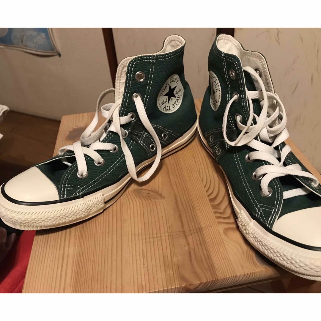 CONVERSE(コンバース)のconverse All star★ハイカット★グリーン24.5㌢ レディースの靴/シューズ(スニーカー)の商品写真