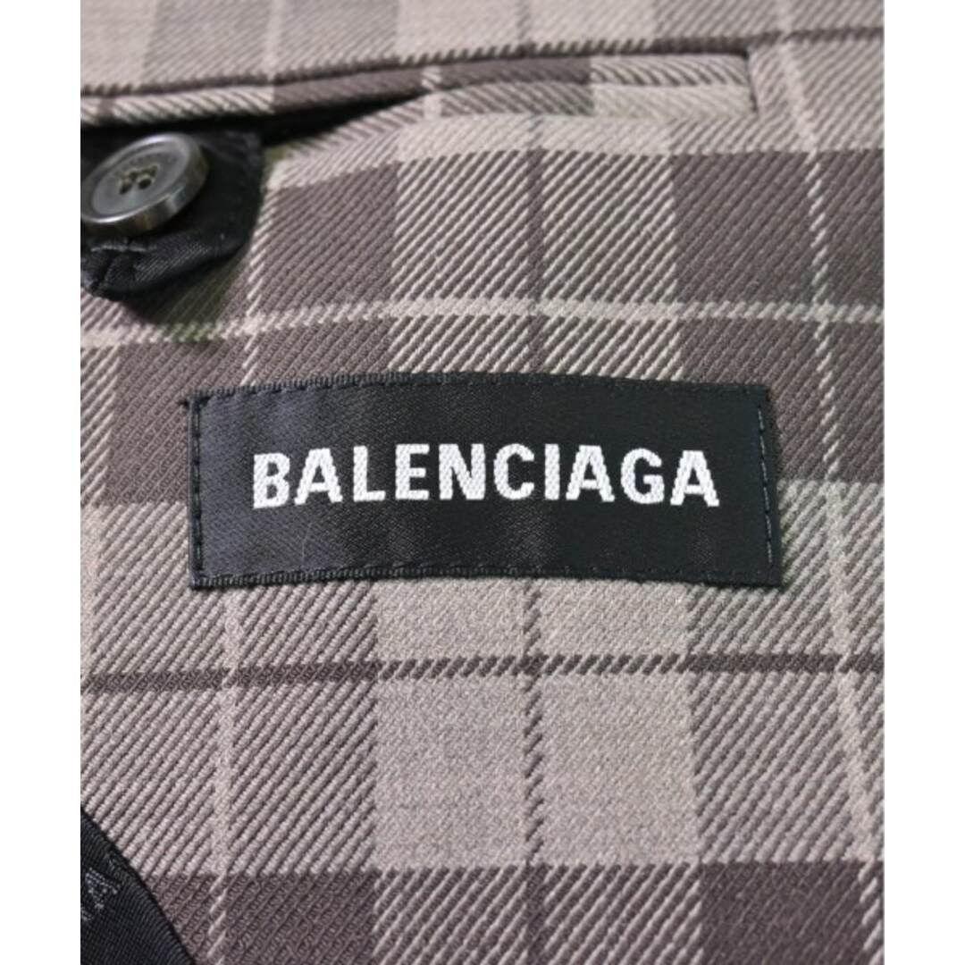 BALENCIAGA カジュアルジャケット 44(S位) 茶系(チェック)