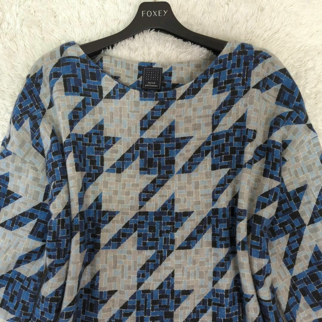 未使用級美品✨ミナペルホネン カシミヤ100%千鳥格子柄 未使用級美品✨ミナペルホネン カシミヤ100%千鳥格子柄