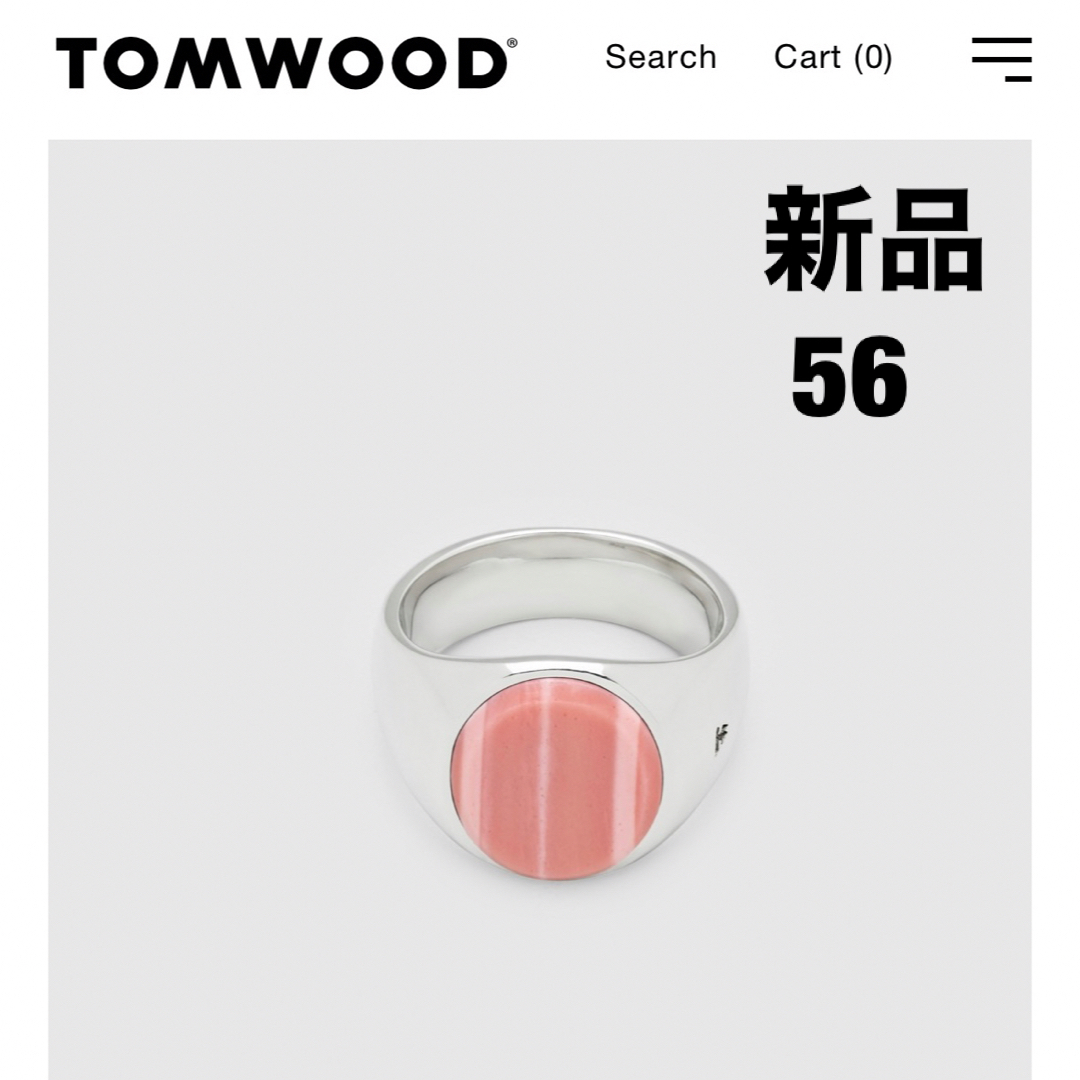 新品 TOM WOOD トムウッド リング Oval Pink Opal 指輪-