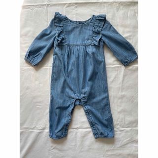 ベビーギャップ(babyGAP)の【GAP】baby デニムカバーオール ロンパース 6〜12months 70(ロンパース)