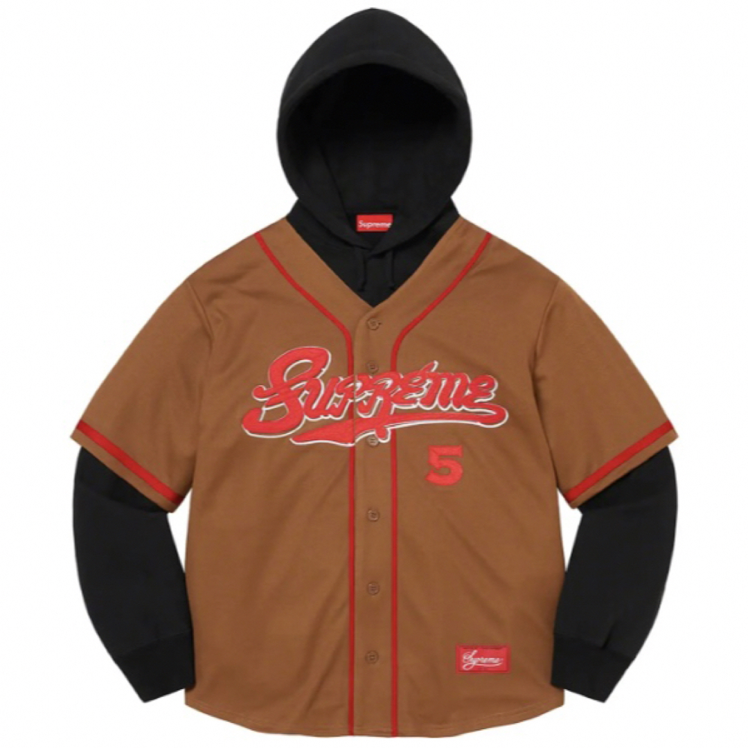 Supreme - supreme Baseball Jersey HoodedSweatshirtの通販 by のん's ...