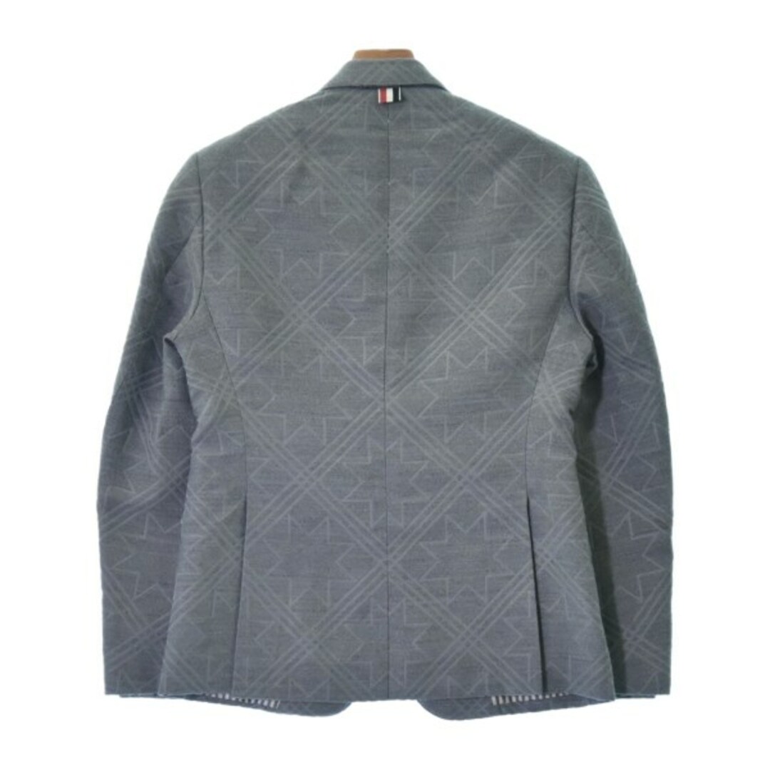 THOM BROWNE(トムブラウン)のTHOM BROWNE カジュアルジャケット -(S位) グレー(総柄) 【古着】【中古】 メンズのジャケット/アウター(テーラードジャケット)の商品写真