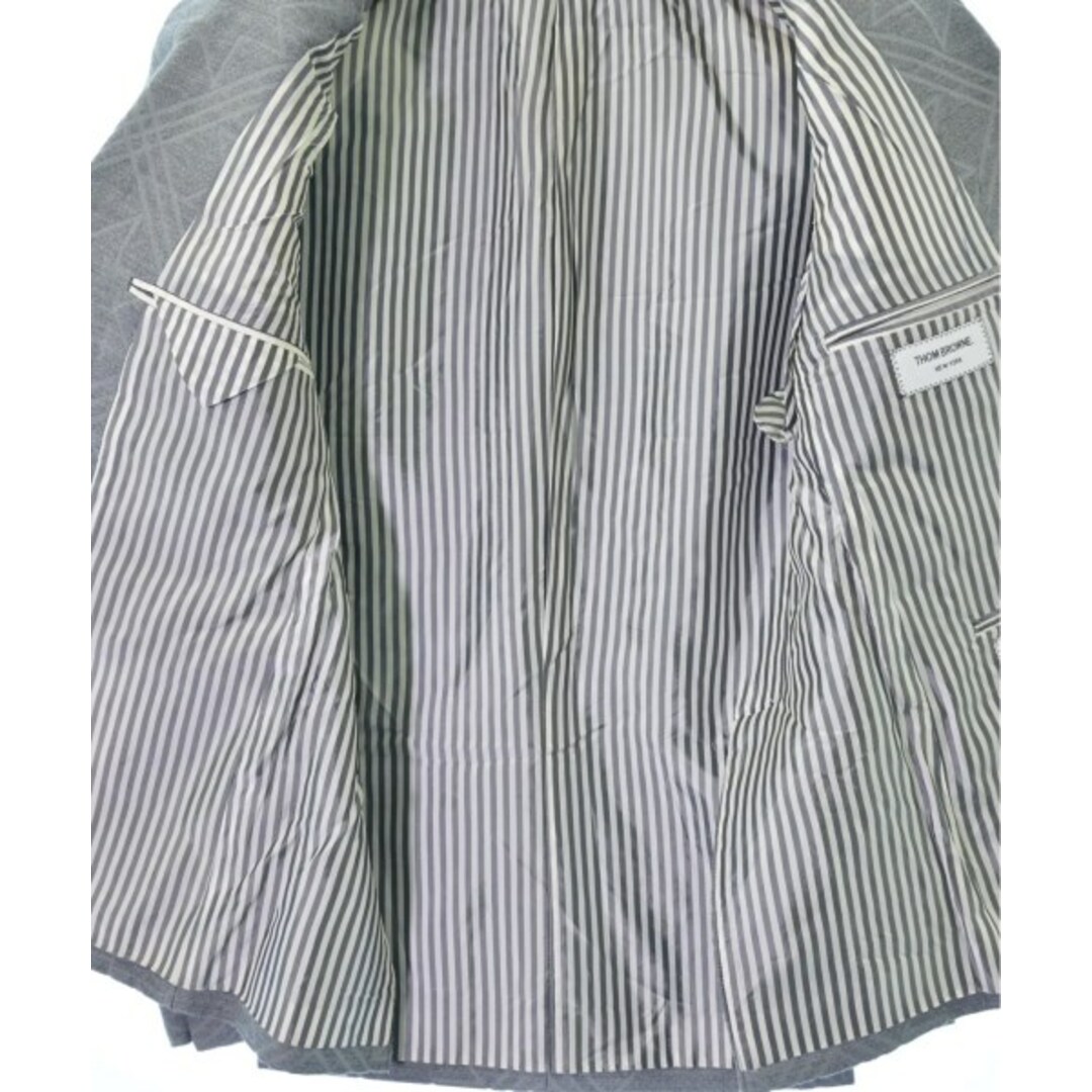 THOM BROWNE(トムブラウン)のTHOM BROWNE カジュアルジャケット -(S位) グレー(総柄) 【古着】【中古】 メンズのジャケット/アウター(テーラードジャケット)の商品写真