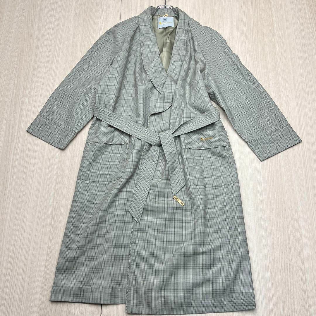 AQUA SCUTUM - ○ Aquascutum 美品 ロング ガウン コート チェックの