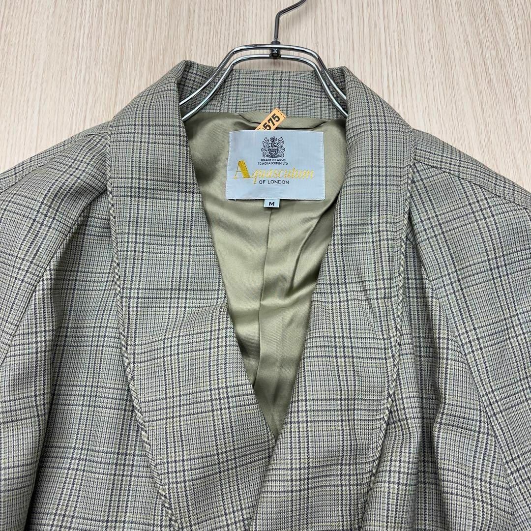 AQUA SCUTUM - ○ Aquascutum 美品 ロング ガウン コート チェックの