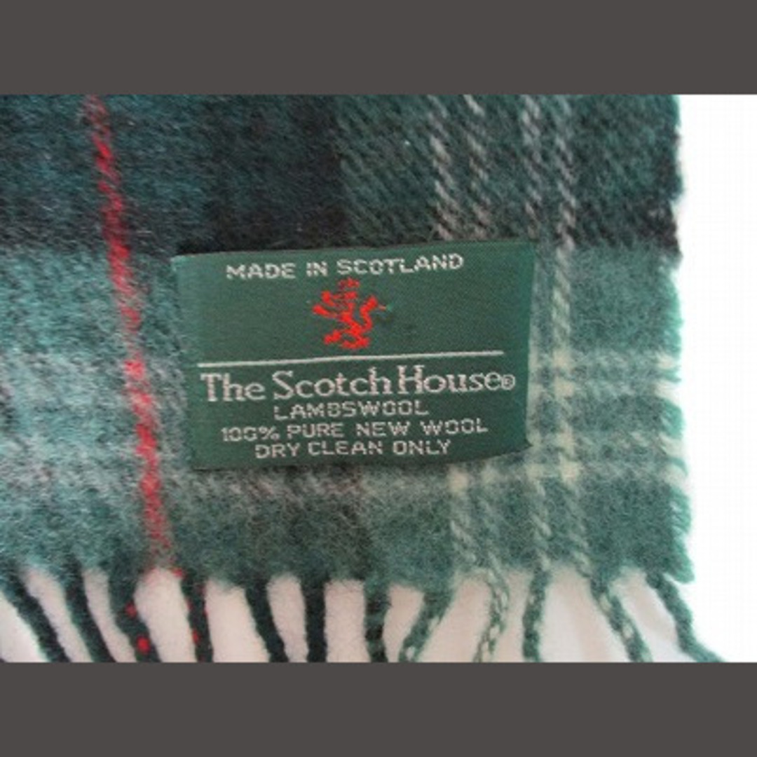 THE SCOTCH HOUSE(ザスコッチハウス)のザ スコッチ ハウス マフラー チェック ウール スコットランド製 グリーン  メンズのファッション小物(マフラー)の商品写真