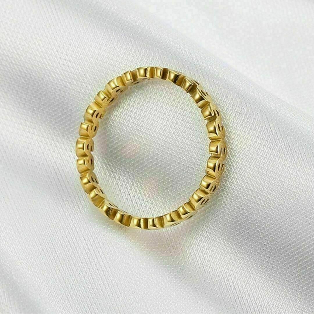 $ ドル デザイン リング 指輪 23号 ゴールド ユニセックス 新品未使用 レディースのアクセサリー(リング(指輪))の商品写真