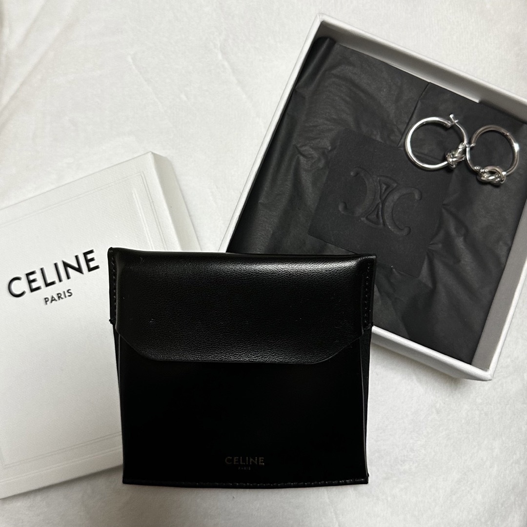 celine - CELINE ノット スモールフープ / シルバー