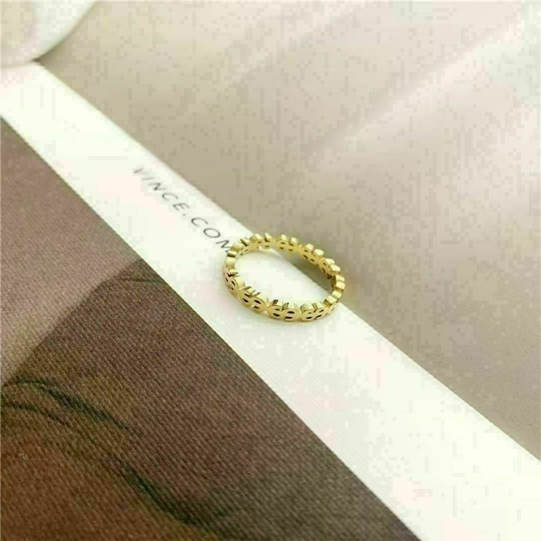 $ ドル デザイン リング 指輪 11号 ゴールド ユニセックス 新品未使用 レディースのアクセサリー(リング(指輪))の商品写真