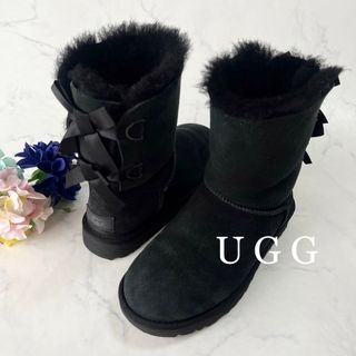 アグ(UGG)の『美品』UGG BAILEY BOW II 22cm ムートンブーツ リボン(ブーツ)