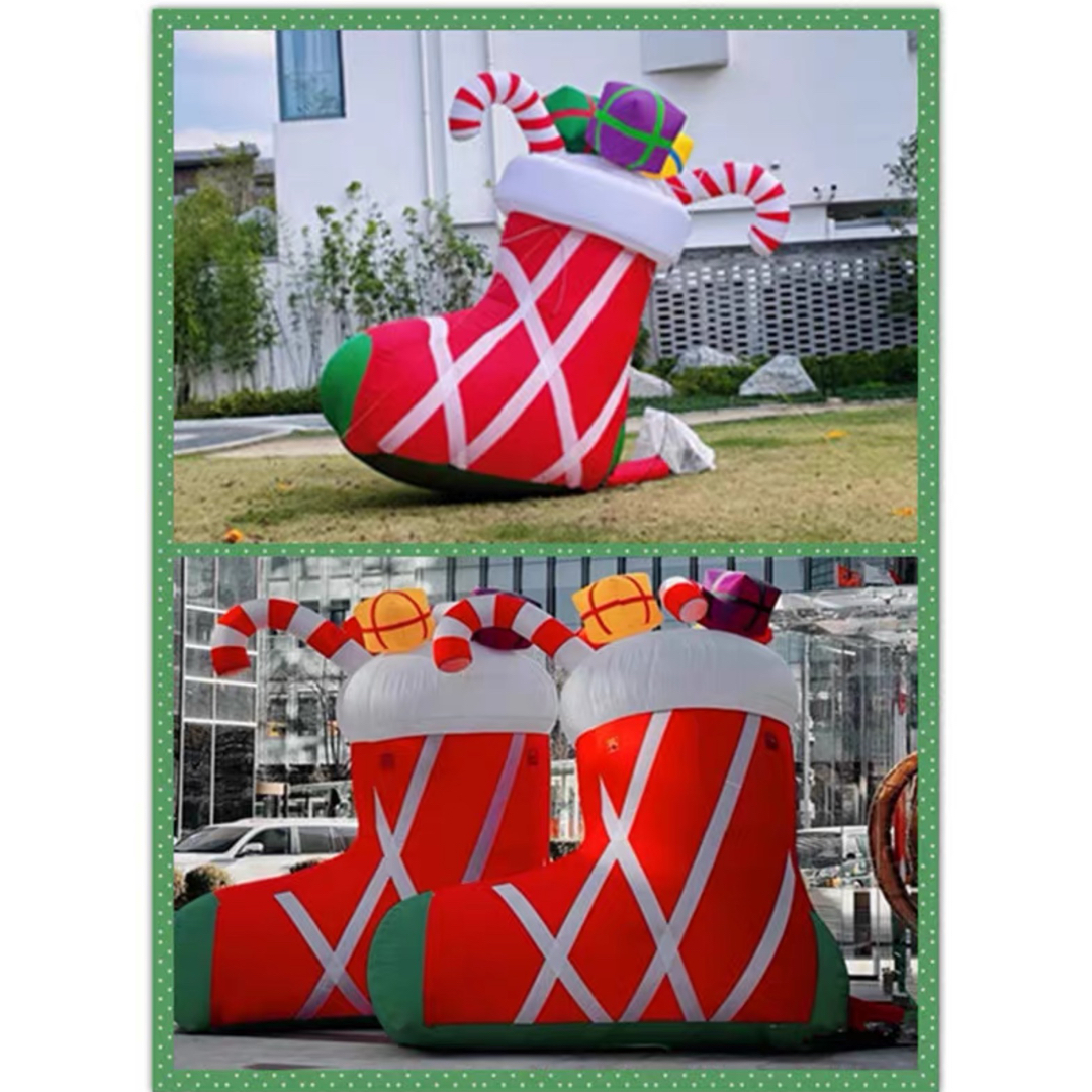 クリスマス飾り靴下　 デコレーション 膨らます イベント  庭 屋外装飾