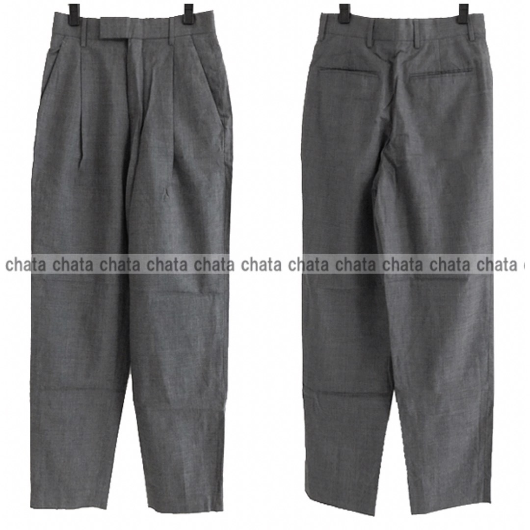 UNITED ARROWS - 【ユナイテッドアローズ】ウールタックテーパードパンツ　グレー　36サイズ
