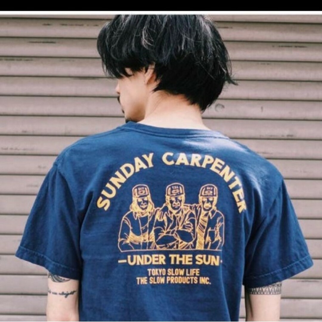 樋口塁　TOKYO SLOW LIFE Tシャツ　ネイビー