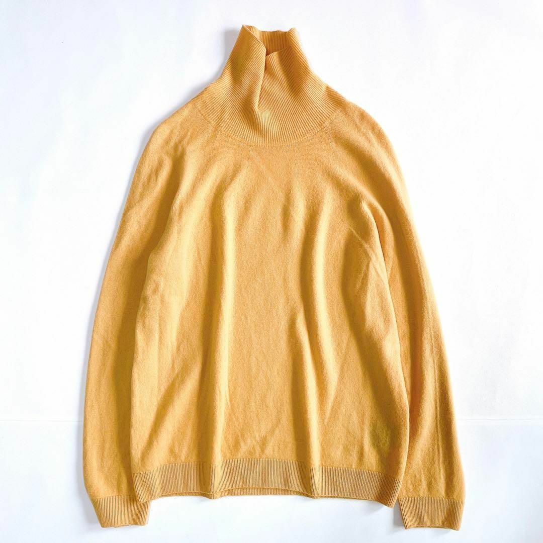 ユニクロ　タートルネックセーター　ニット　カシミヤ100%  黄色　山吹色　XL