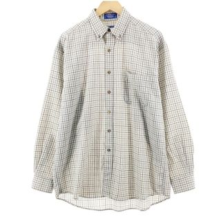 ペンドルトン(PENDLETON)の古着 ペンドルトン PENDLETON SIR PENDLETON チェック柄 ウールボタンダウンシャツ メンズL /eaa385646(シャツ)