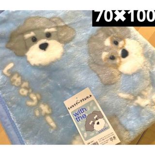 ブランケット　新品　厚手　ふわふわ　シュナウザー　メガネ(毛布)